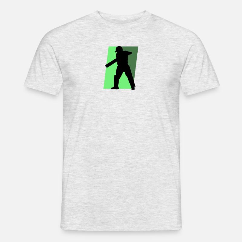 Cricket Pitcher Pitcher - Männer T-Shirt - Grau meliert