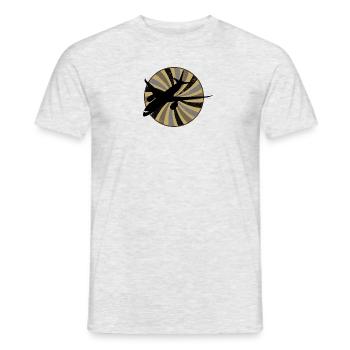 Pilote volant - T-shirt homme - gris chiné - Devant - AI Model Male 178 dark (178cm)