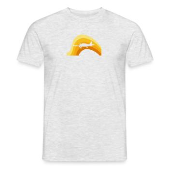 Flugzeug Flieger - Männer T-Shirt - Grau meliert - Vorne - AI Model Male 178 dark (178cm)