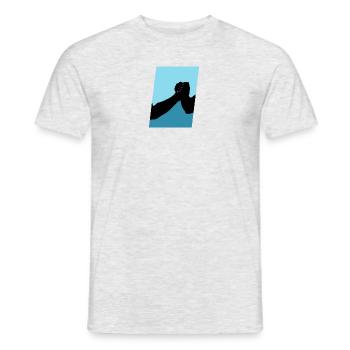 Bras de fer homme fort - T-shirt homme - gris chiné - Devant - AI Model Male 178 dark (178cm)