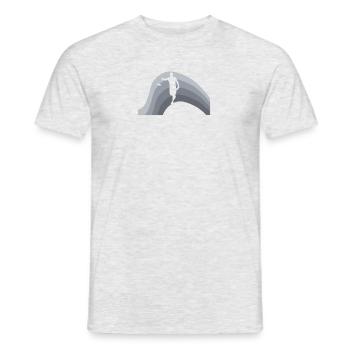 Frisbee Disc Golf Player Disc Golf - Men's T-Shirt - heather grey - Front - AI Model Male 178 dark (178cm)
