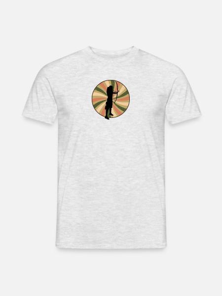 Schießsport Bogen - Männer T-Shirt - Grau meliert
