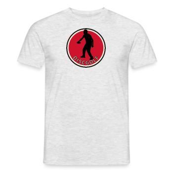 Disque de joueur de golf Disc - T-shirt homme - gris chiné - Devant - AI Model Male 178 dark (178cm)