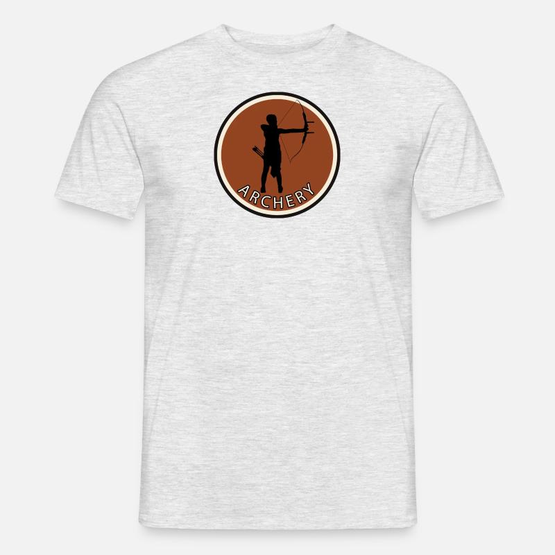 Bogenschütze Langbogen - Männer T-Shirt - Grau meliert