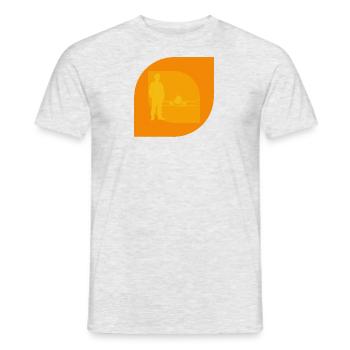 Photography Picture Photograph - Men's T-Shirt - heather grey - Front - AI Model Male 178 dark (178cm)
