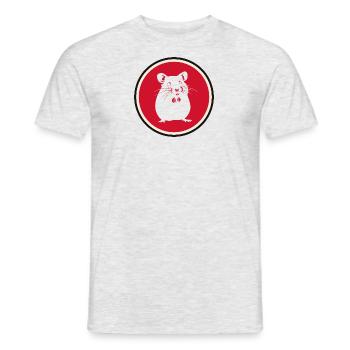 Souris rongeur - T-shirt homme - gris chiné - Devant - AI Model Male 178 dark (178cm)
