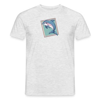 Dolphin Dolphins Marine Animals - Men's T-Shirt - heather grey - Front - AI Model Male 178 dark (178cm)