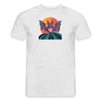 Fledermaus Bat - Männer T-Shirt - Grau meliert - Vorne - AI Model Male 178 dark (178cm)