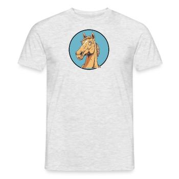 Pferde Reiter Pferd - Männer T-Shirt - Grau meliert - Vorne - AI Model Male 178 dark (178cm)