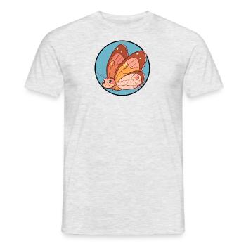 Forêt d’été de papillons - T-shirt homme - gris chiné - Devant - AI Model Male 178 dark (178cm)