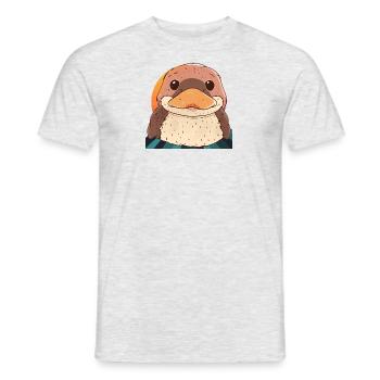 Quak Ente Vogel - Männer T-Shirt - Grau meliert - Vorne - AI Model Male 178 dark (178cm)