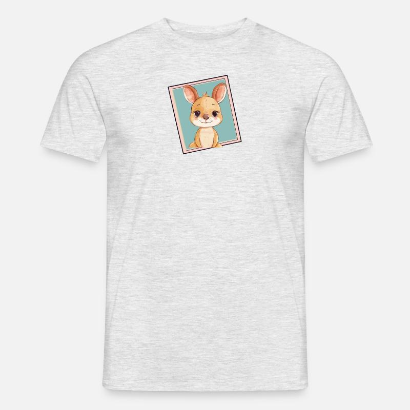 Kangaroo Beuteltier - Männer T-Shirt - Grau meliert