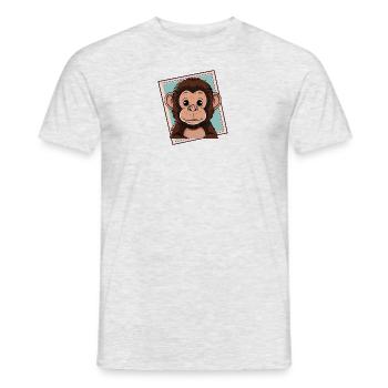 Singe Singe Banane - T-shirt homme - gris chiné - Devant - AI Model Male 178 dark (178cm)