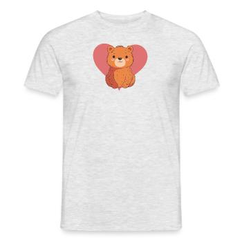 Baer Grizzly Braunbär - Männer T-Shirt - Grau meliert - Vorne - AI Model Male 178 dark (178cm)