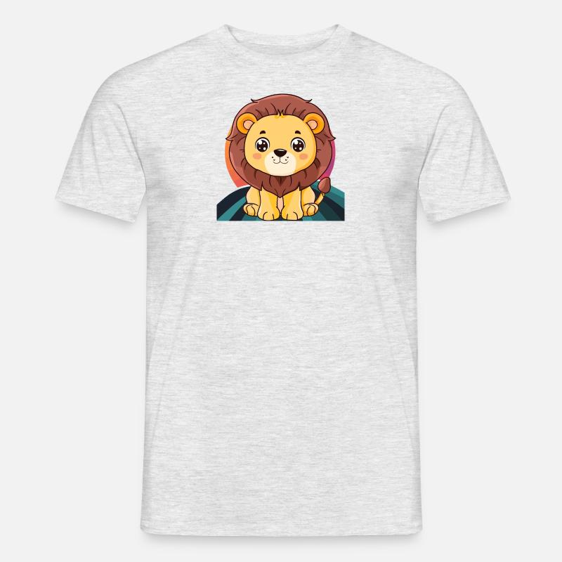 Loewe Löwen - Männer T-Shirt - Grau meliert