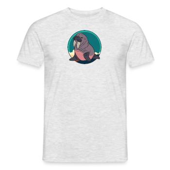 Sea Lion Walrus Animals - Men's T-Shirt - heather grey - Front - AI Model Male 178 dark (178cm)