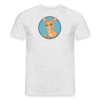 Kangaroo Marsupial Kaengaroo - Men's T-Shirt - heather grey - Front - AI Model Male 178 dark (178cm)