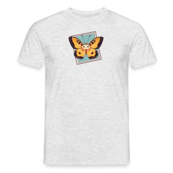 Animaux papillons - T-shirt homme - gris chiné - Devant - AI Model Male 178 dark (178cm)