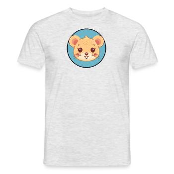 Mäuse Käse Nagetier - Männer T-Shirt - Grau meliert - Vorne - AI Model Male 178 dark (178cm)