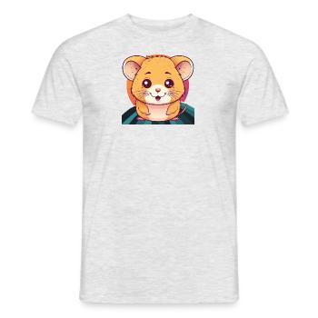souris souris - T-shirt homme - gris chiné - Devant - AI Model Male 178 dark (178cm)