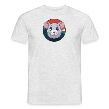 Souris Rongeur - T-shirt homme - gris chiné - Devant - AI Model Male 178 dark (178cm)