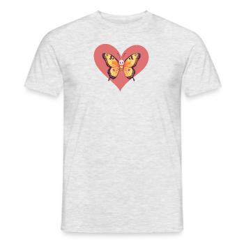 Papillon Printemps Animal - T-shirt homme - gris chiné - Devant - AI Model Male 178 dark (178cm)