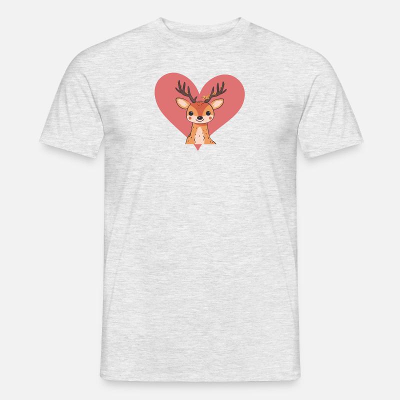 Hirschgeweih Waldbewohner - Männer T-Shirt - Grau meliert