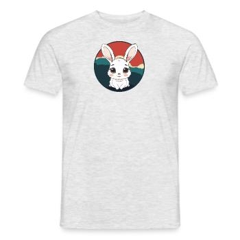 Dent de Lapin Hoppelhase Pâques - T-shirt homme - gris chiné - Devant - AI Model Male 178 dark (178cm)