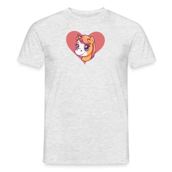 Unicorn Unicorns Fable - Men's T-Shirt - heather grey - Front - AI Model Male 178 dark (178cm)