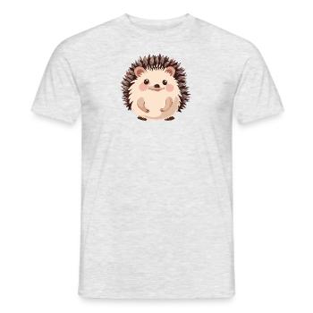 Igel Spitz - Männer T-Shirt - Grau meliert - Vorne - AI Model Male 178 dark (178cm)