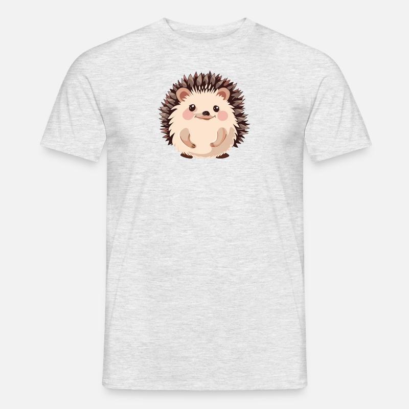 Igel Spitz - Männer T-Shirt - Grau meliert