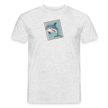 Dolphin Sea Creatures Sea - Men's T-Shirt - heather grey - Front - AI Model Male 178 dark (178cm)