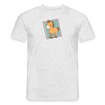 Chevaux - T-shirt homme - gris chiné - Devant - AI Model Male 178 dark (178cm)