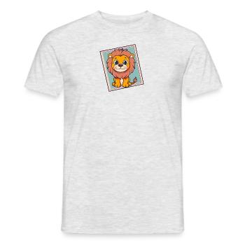 Loewe Leo Wild Cat - Men's T-Shirt - heather grey - Front - AI Model Male 178 dark (178cm)