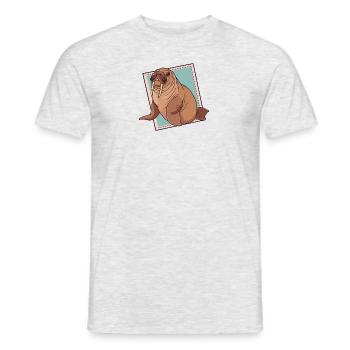 Walross Arktis Meeresbewohner - Männer T-Shirt - Grau meliert - Vorne - AI Model Male 178 dark (178cm)