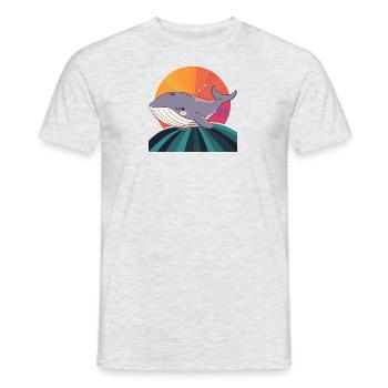 Whale Under Water Marine Life - Men's T-Shirt - heather grey - Front - AI Model Male 178 dark (178cm)