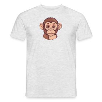Monkey Wilderness - Men's T-Shirt - heather grey - Front - AI Model Male 178 dark (178cm)