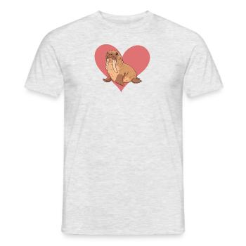 Morse Créatures marines Créatures marines - T-shirt homme - gris chiné - Devant - AI Model Male 178 dark (178cm)
