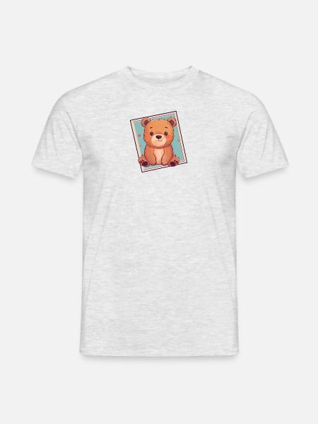 Baer Waldtier Bar - Männer T-Shirt - Grau meliert