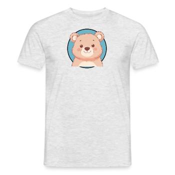 Baer Waldtier Braunbär - Männer T-Shirt - Grau meliert - Vorne - AI Model Male 178 dark (178cm)