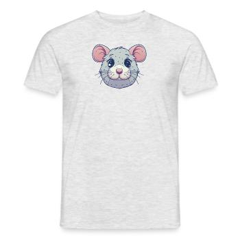 Mouse Mice Rodent - Men's T-Shirt - heather grey - Front - AI Model Male 178 dark (178cm)