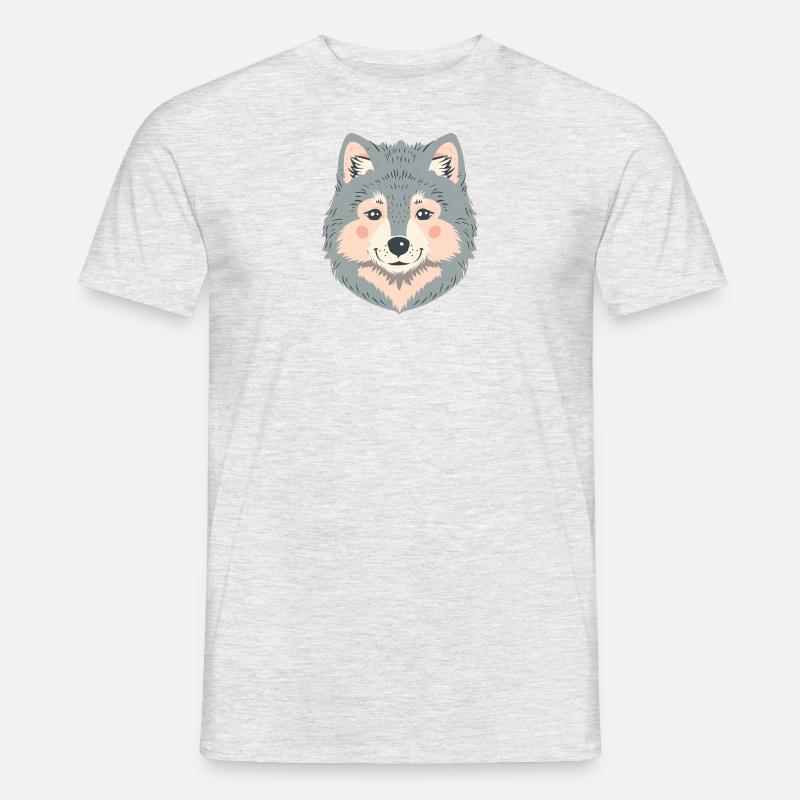 Wolf Wölfe - Männer T-Shirt - Grau meliert