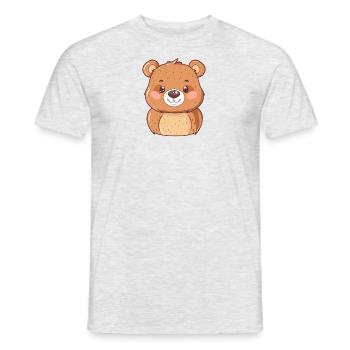 Baer Grizzly Eisbär - Männer T-Shirt - Grau meliert - Vorne - AI Model Male 178 dark (178cm)