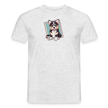 Chien Chien Amoureux des chiens - T-shirt homme - gris chiné - Devant - AI Model Male 178 dark (178cm)