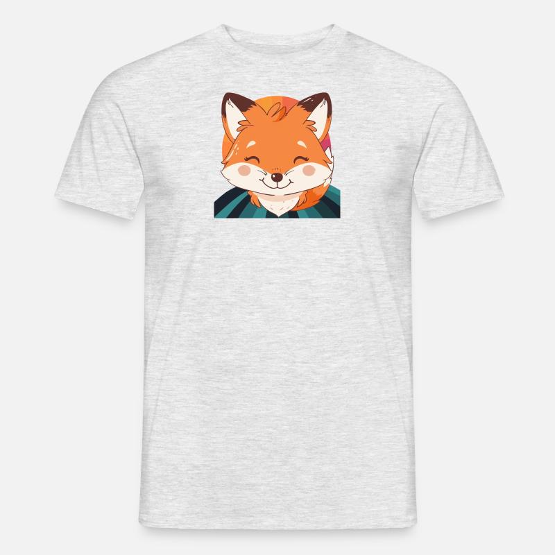 Fuchs Fox Waldbewohner - Männer T-Shirt - Grau meliert