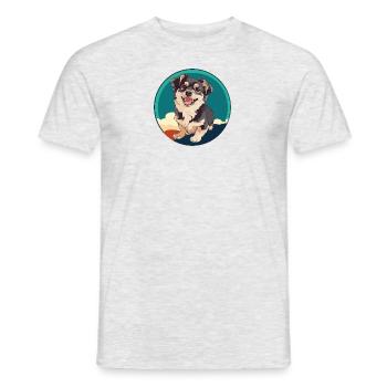 Dog Border Collie Dog Lover - Men's T-Shirt - heather grey - Front - AI Model Male 178 dark (178cm)