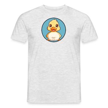 Entchen Ente - Männer T-Shirt - Grau meliert - Vorne - AI Model Male 178 dark (178cm)