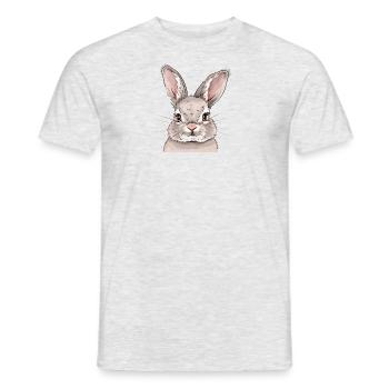 Bunny Hoppelhase Bunny - Men's T-Shirt - heather grey - Front - AI Model Male 178 dark (178cm)