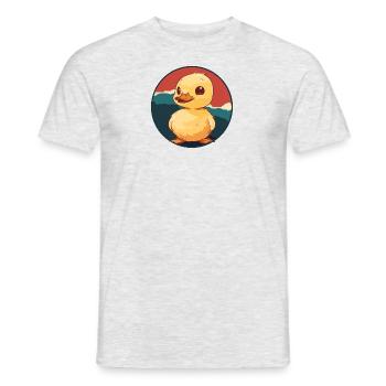 Duckling Quack, Beak - Men's T-Shirt - heather grey - Front - AI Model Male 178 dark (178cm)