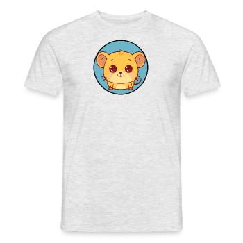 Mäuse Ratte Käse - Männer T-Shirt - Grau meliert - Vorne - AI Model Male 178 dark (178cm)